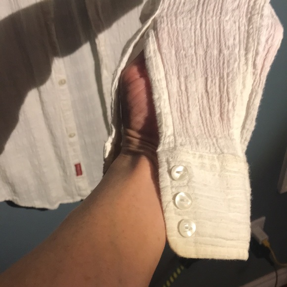 Guess Mens Long Sleeve White Button Down - Picture 7 of 16